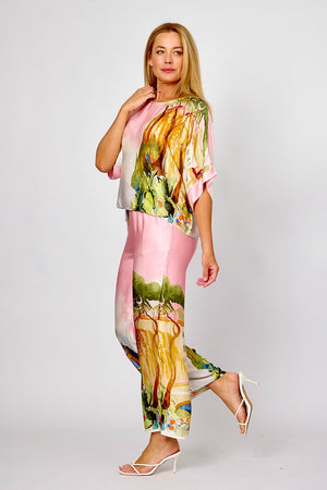 LA STRADA POSITANO PRINT KAFTAN TOP