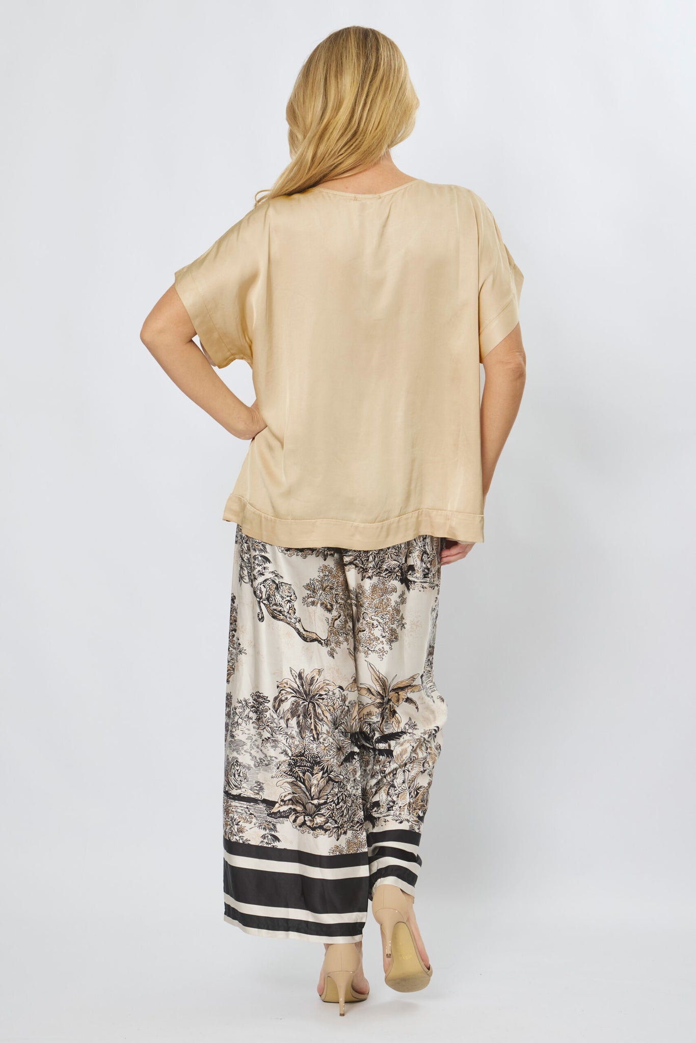 LA STRADA VISCOSE PRINT PANTS