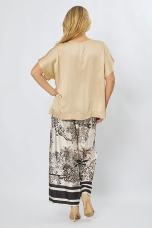 LA STRADA VISCOSE PRINT PANTS
