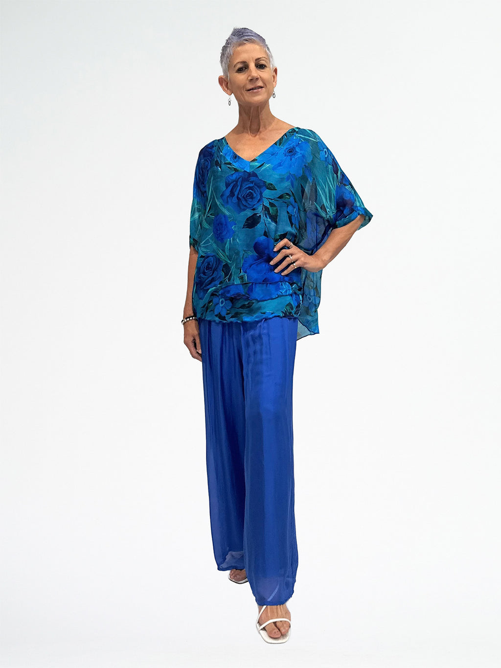 LA STRADA THREE LAYERS V-NECK TOP