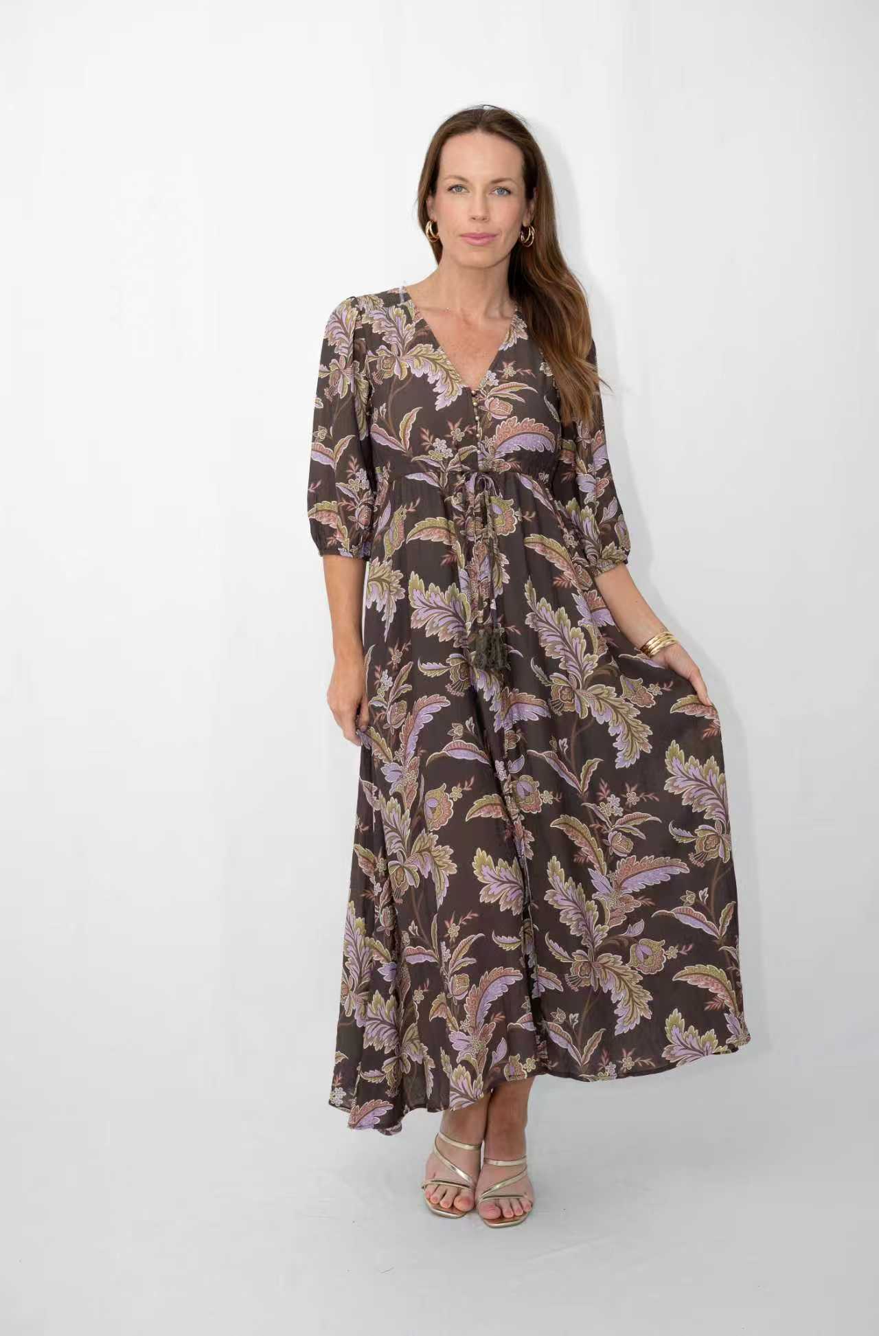 FRIA VINTAGE FLORA SLEEK SELMA DRESS