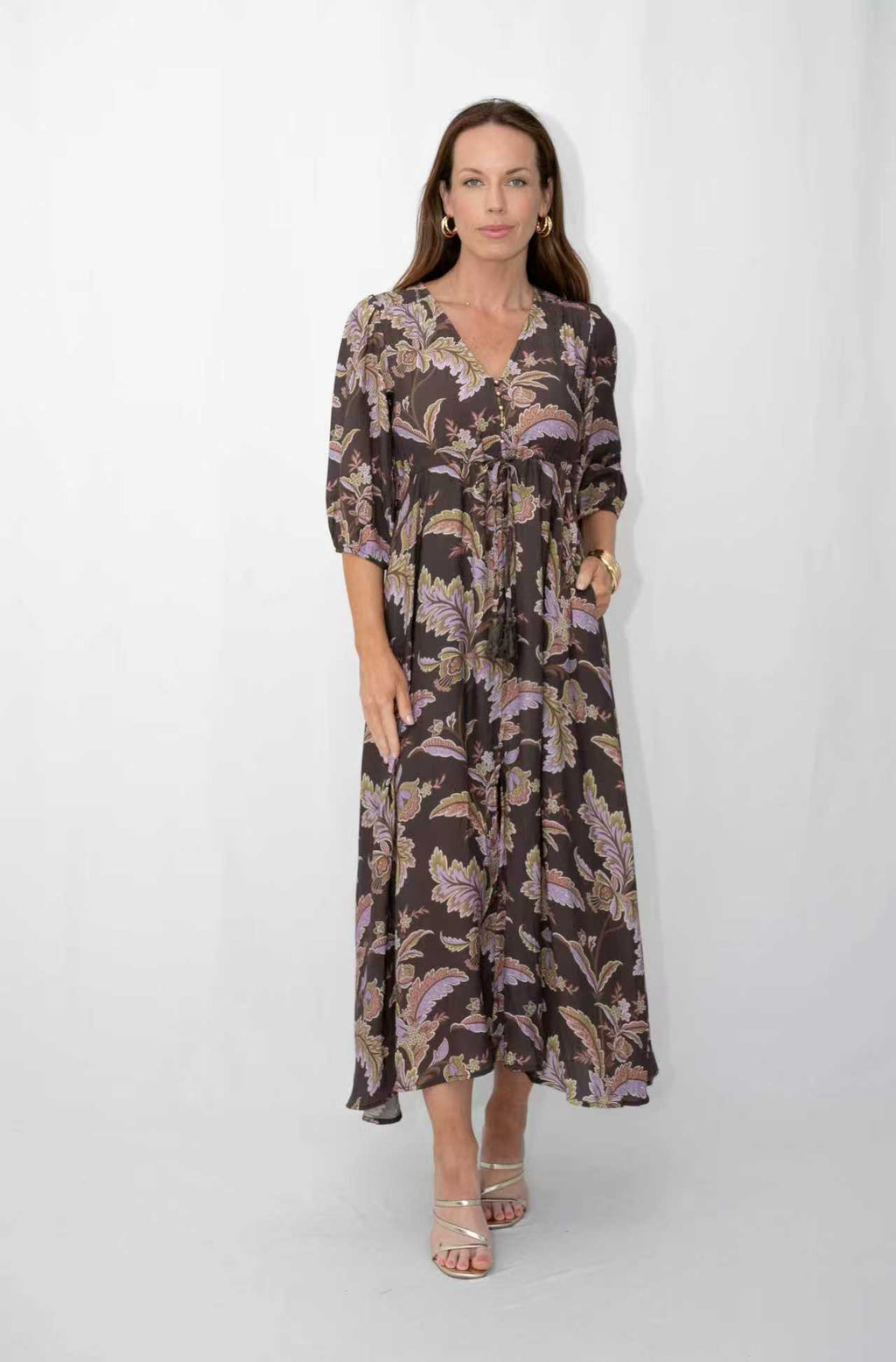 FRIA VINTAGE FLORA SLEEK SELMA DRESS