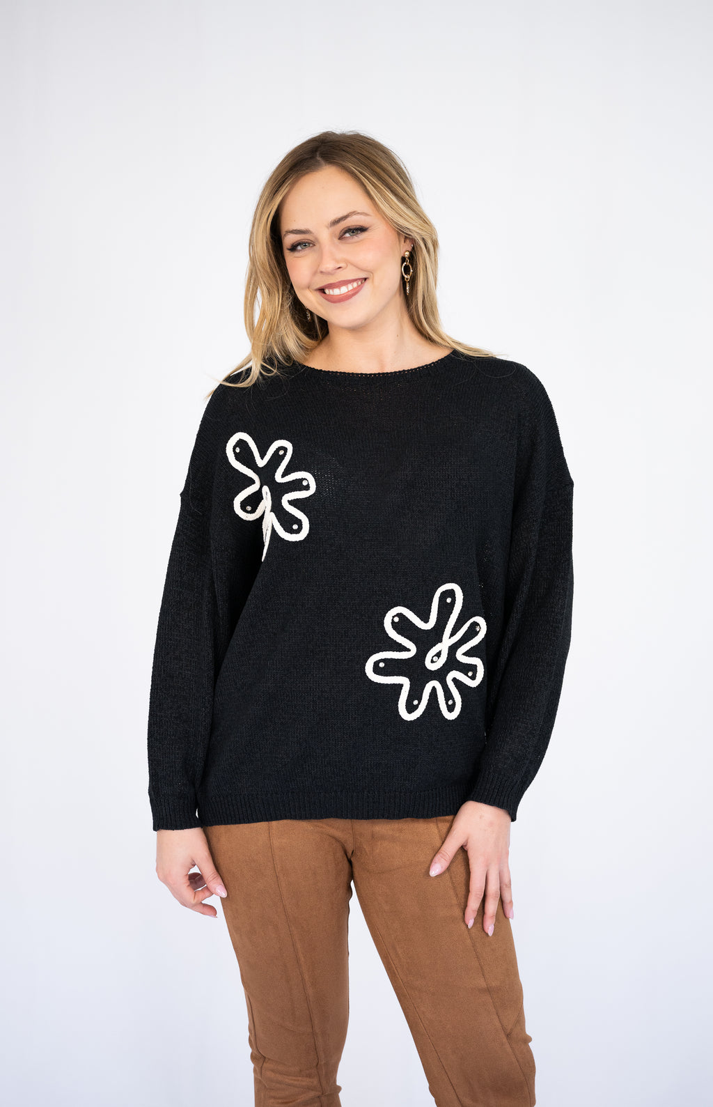 WILLOW TREE FLORAL EMBROIDERY JUMPER
