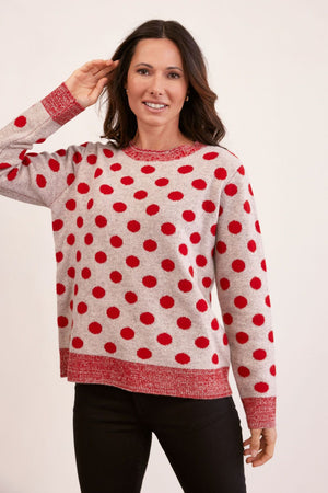 SEE SAW LUXE MERINO WOOL SPOT SWEATER