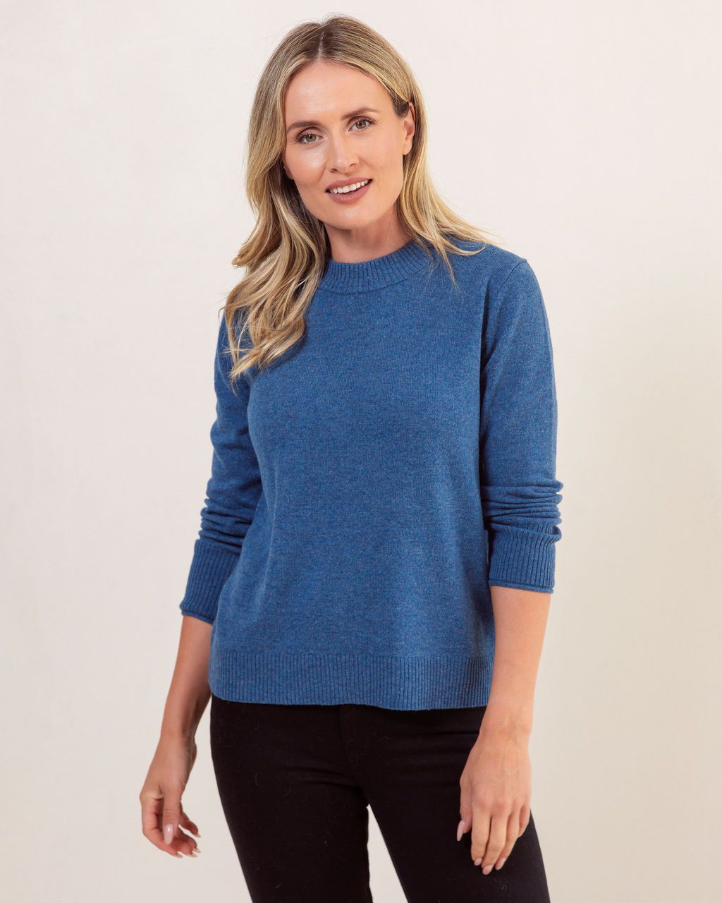 SEE SAW LUXE MERINO WOOL CREW NECK SWEATER