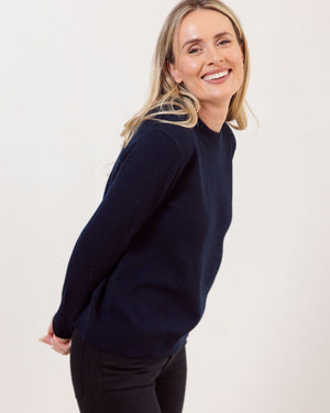 SEE SAW LUXE MERINO WOOL CREW NECK SWEATER