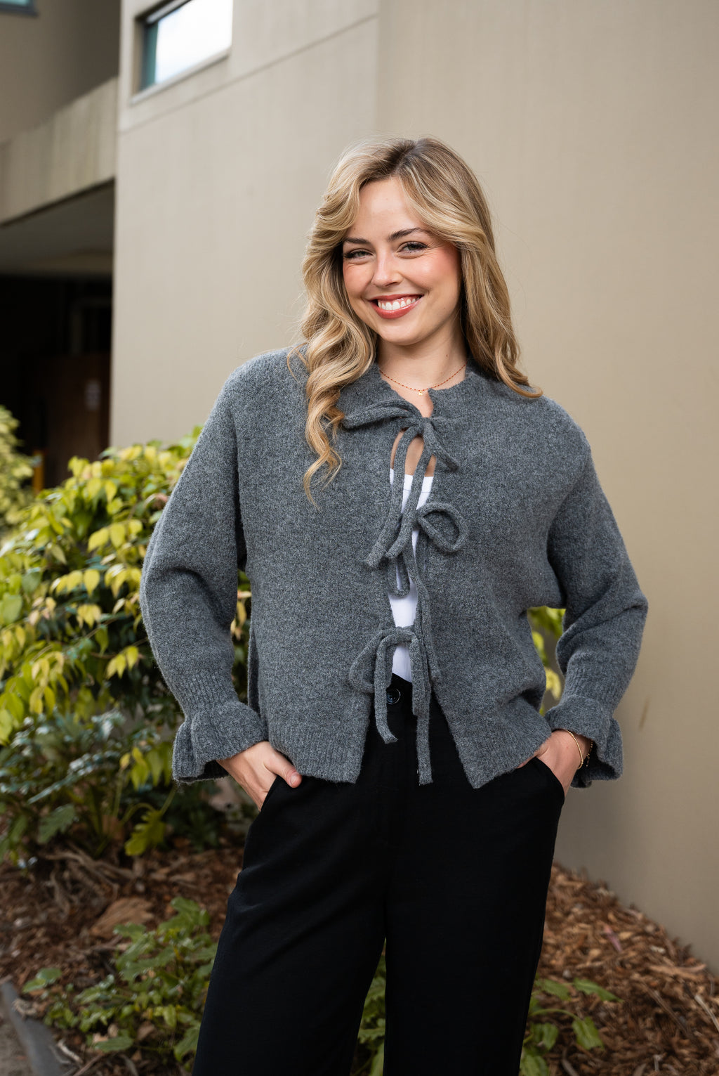 FRIA TIE FRONT CARDIGAN