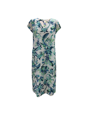 TARIA FLORAL PRINT SHORT SLEEV DRESS