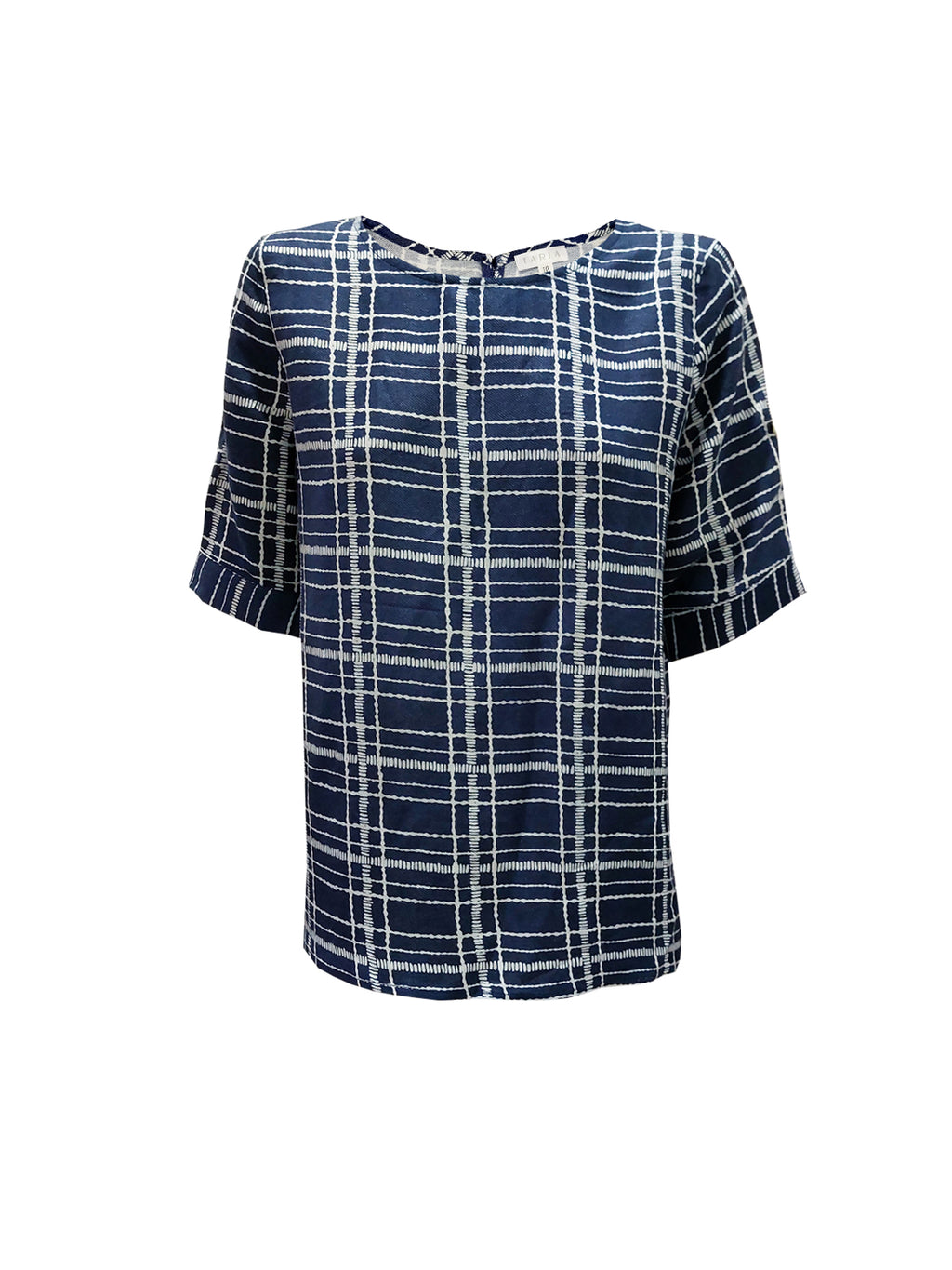 TARIA CHECKERED SHORT SLEEVE TOP