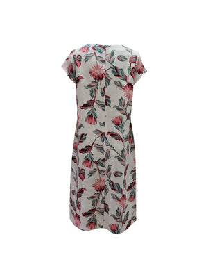 TARIA FLORAL PRINT SHORT SLEEVE DRESS