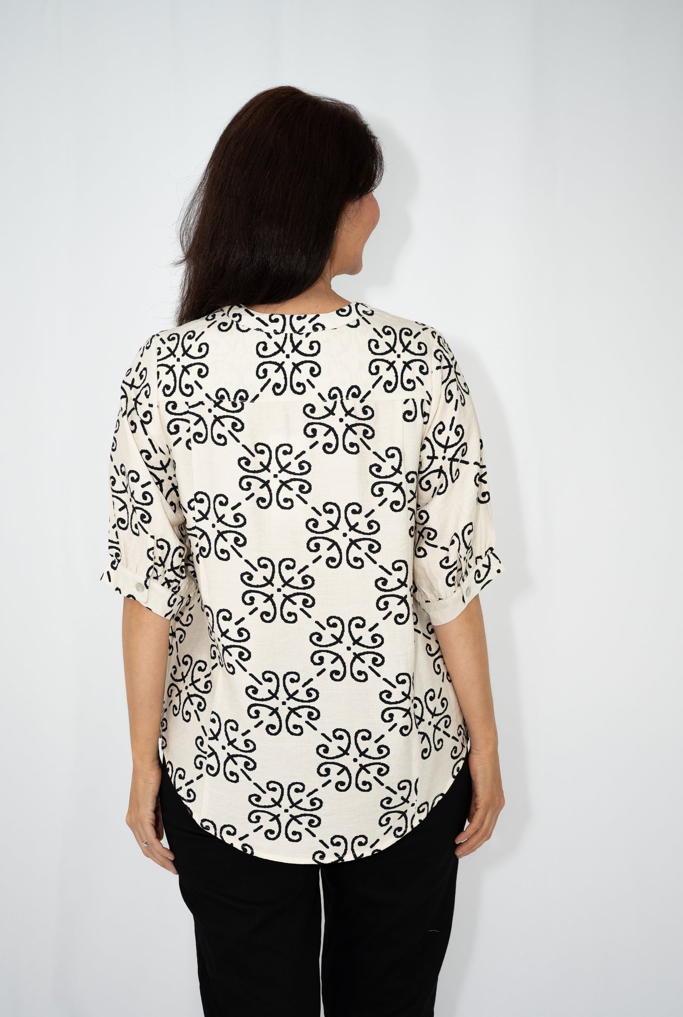 WILLOW TREE IKAT PRINT BLOUSE