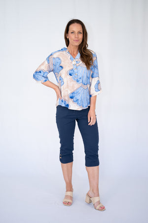 WILLOW TREE FAN PRINT BLOUSE