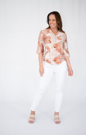 WILLOW TREE FAN PRINT BLOUSE