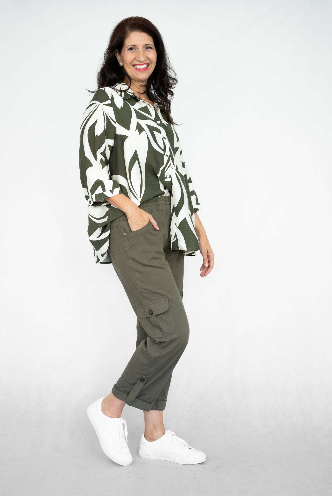 WILLOW TREE ABSTRACT PRINT BLOUSE