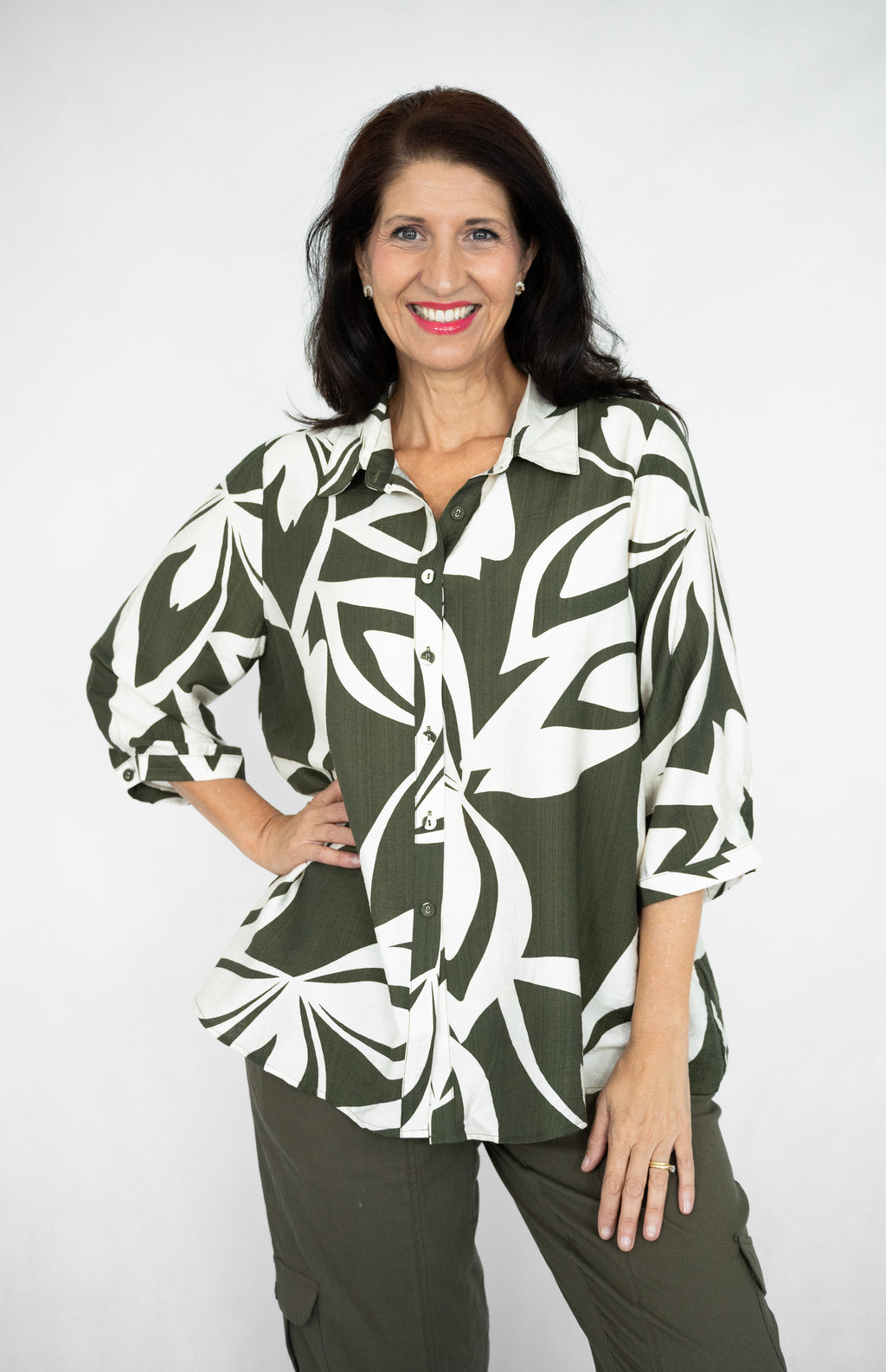 WILLOW TREE ABSTRACT PRINT BLOUSE