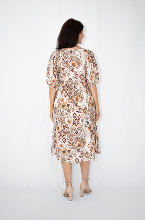 WILLOW TREE ABSTRACT PRINT PEASANT DRESS