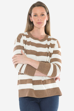 JUMP PANEL STRIPE PULLOVER