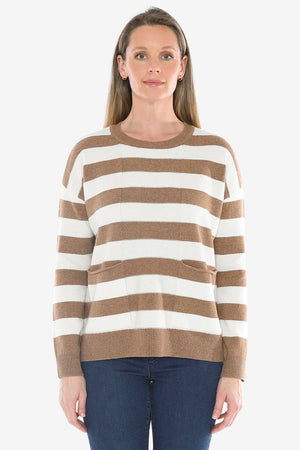 JUMP PANEL STRIPE PULLOVER