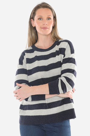 JUMP PANEL STRIPE PULLOVER