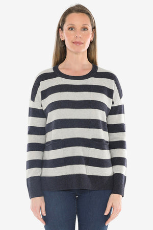 JUMP PANEL STRIPE PULLOVER