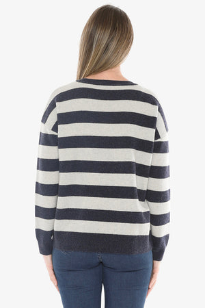 JUMP PANEL STRIPE PULLOVER