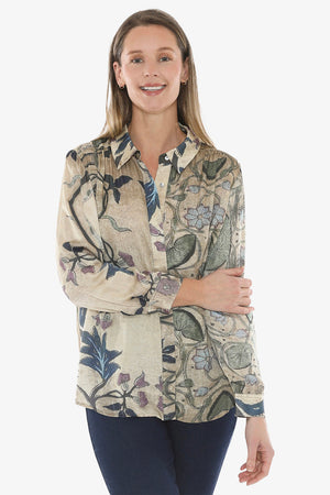 JUMP VINTAGE FLORAL SHIRT IN MULTI