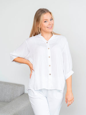 WILLOW TREE LINEN AND RAYON SHIRT