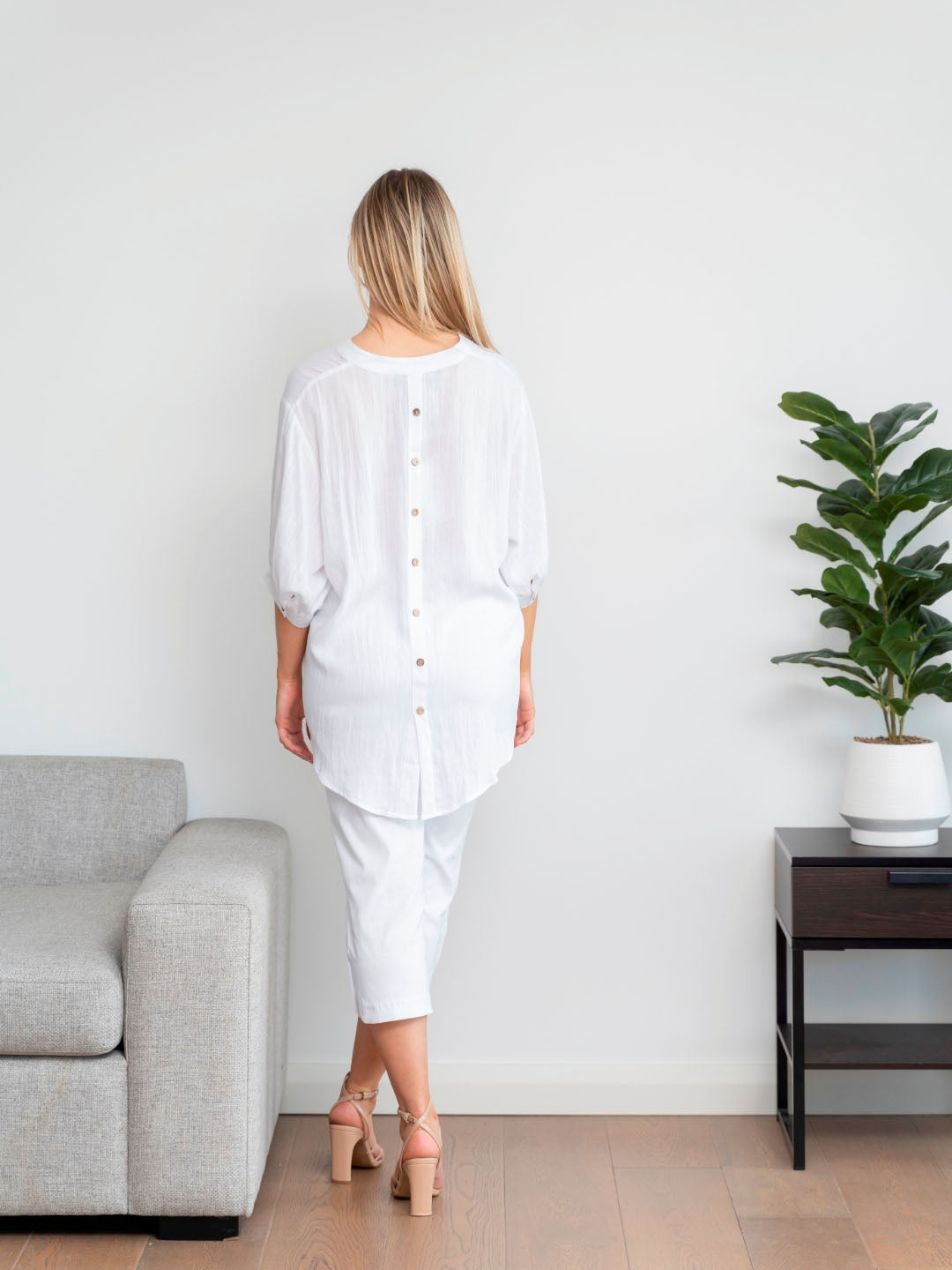 WILLOW TREE LINEN AND RAYON SHIRT