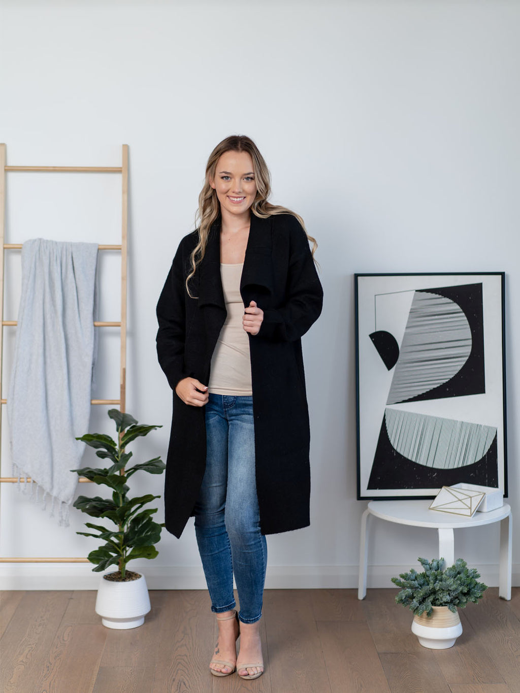 WILLOW TREE EDGE POCKET LONG CARDIGAN