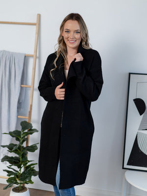 WILLOW TREE EDGE POCKET LONG CARDIGAN