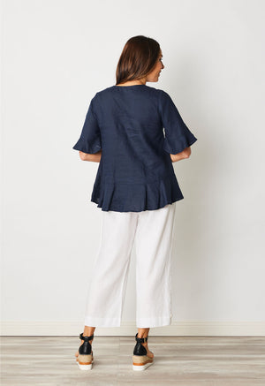 SEE SAW FLUTTER SLEEVE TOP